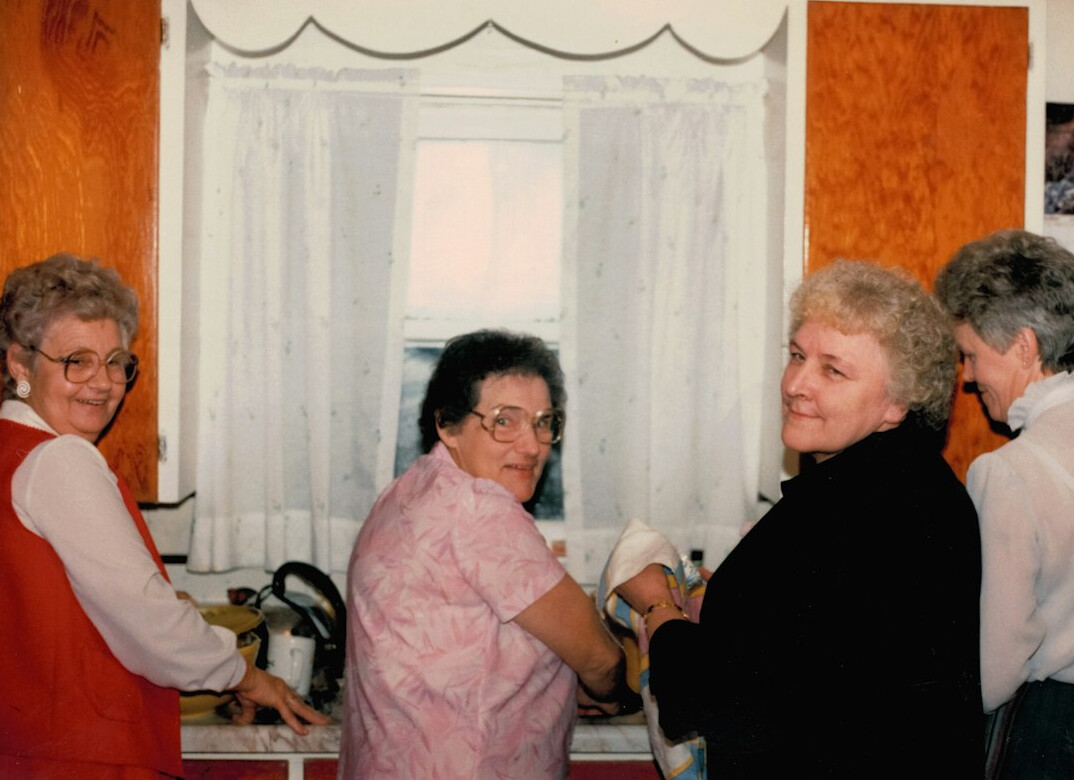 group of seniors cooking