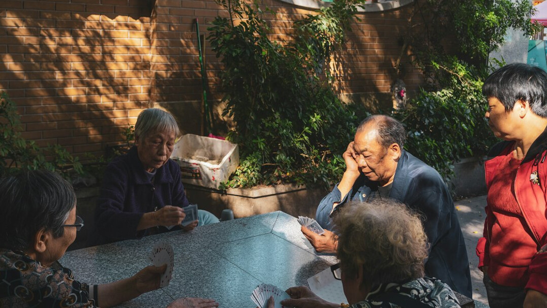 elderly group discussion