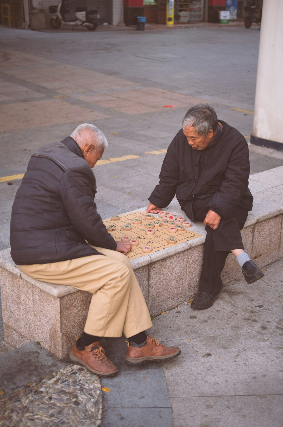 seniors playing board games