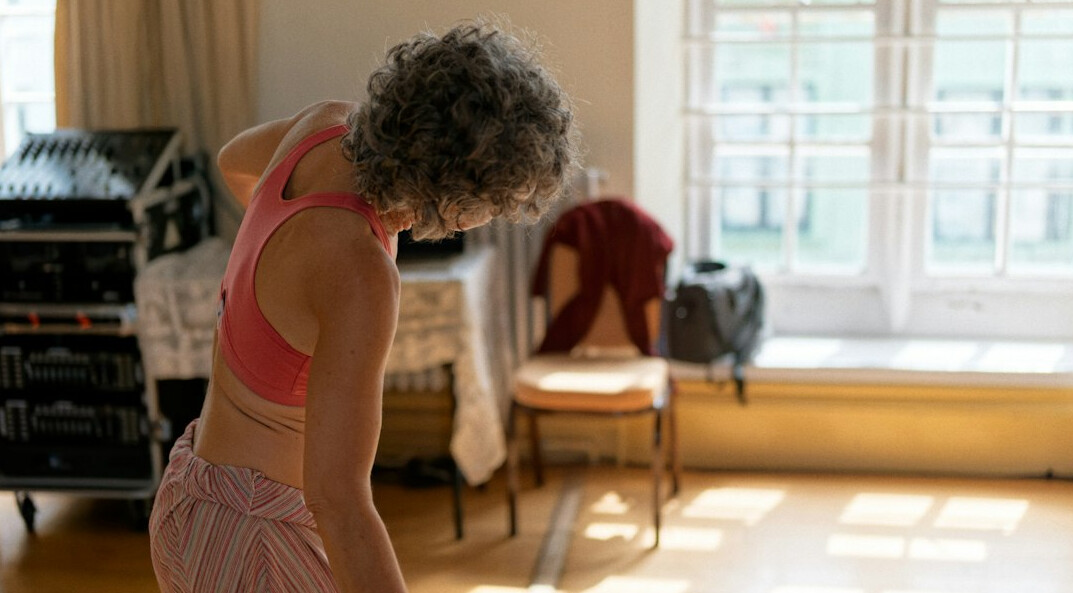 senior woman doing yoga