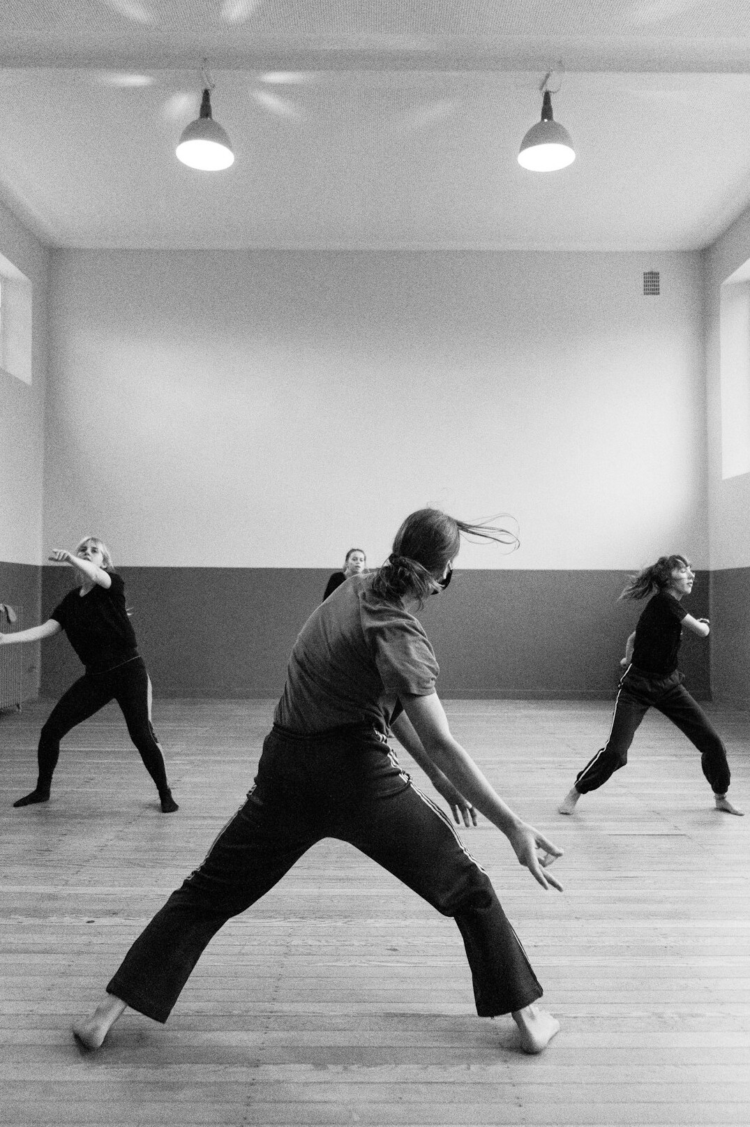 Senior group in a gentle movement and stretching class indoors