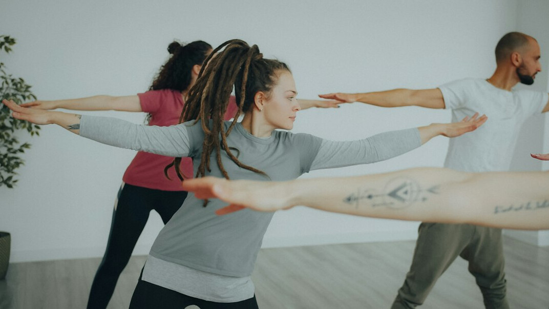 group of seniors in fitness class