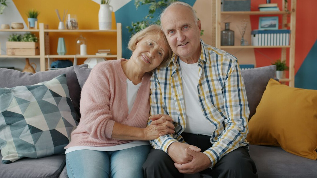happy elderly couple